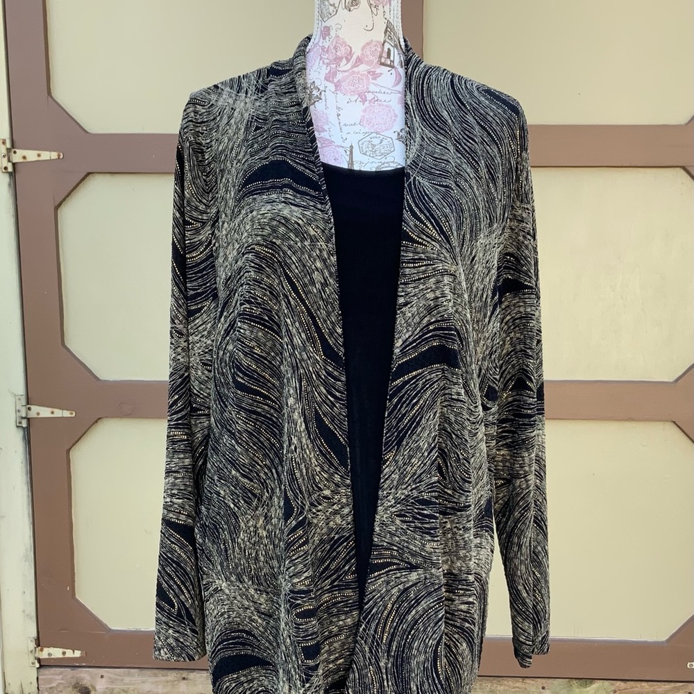 JM Collection plus size mock twin set